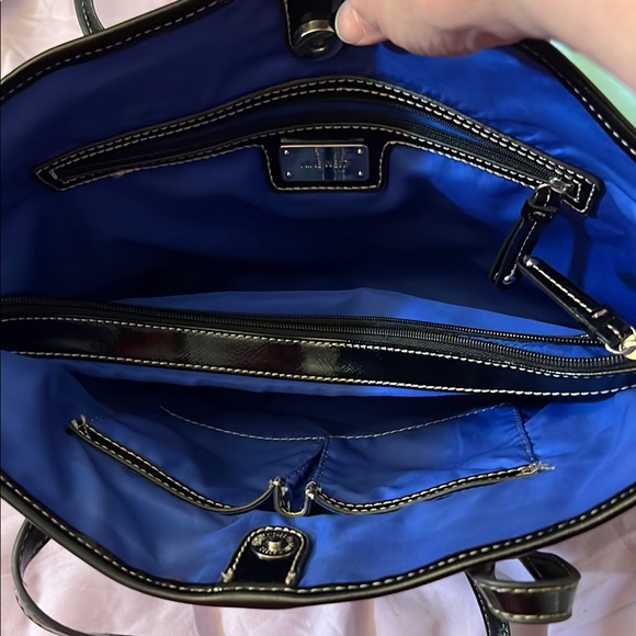 Nine West Black blue and White Classic Tote-NWOT - Picture 10 of 12